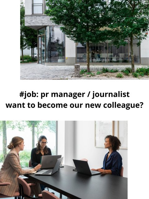 PR manager Journalist wanted would you like to become our new colleague 1